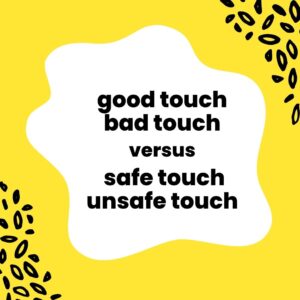 Why It's Important To Say Safe Touch and Unsafe Touch Rather Than Good Touch and Bad Touch