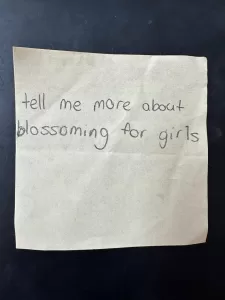 Tell me more about blossoming for girls