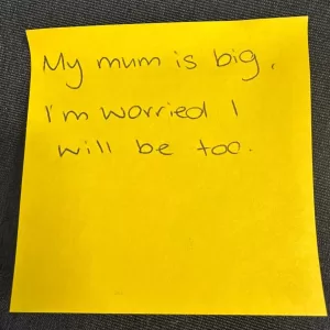 My mum is big; I am worried I will be too